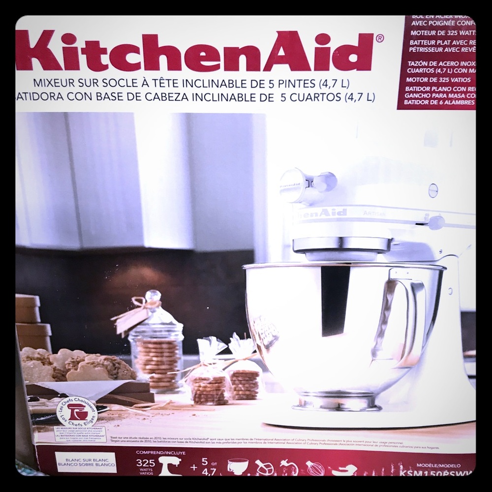Brand new 5qt KitchenAid Mixer (White)